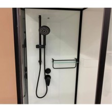 Душевая кабина 110x80x220 см Frank F411L М Black 20054 текстурное стекло