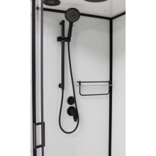 Душевая кабина 120x80x220 см Frank F412L М Black 20058 текстурное стекло