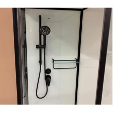 Душевая кабина 120x80x220 см Frank F412L М Black 20058 текстурное стекло