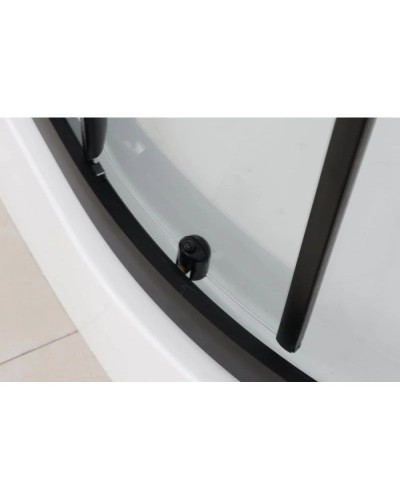 Душевая кабина 120x80x220 см Frank F412L М Black 20058 текстурное стекло