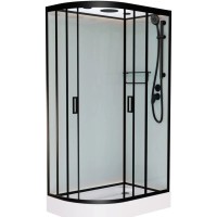 Душевая кабина 100x80x220 см Frank F418R Black 914814 прозрачное