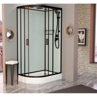 Душевая кабина 100x80x220 см Frank F418R Black 914814 прозрачное