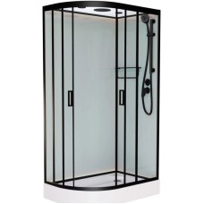 Душевая кабина 100x80x220 см Frank F418R М Black 20052 текстурное стекло