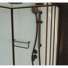 Душевая кабина 100x80x220 см Frank F418R М Black 20052 текстурное стекло