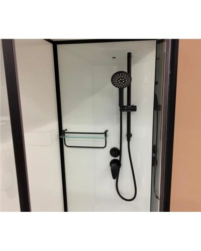 Душевая кабина 110x80x220 см Frank F411R М Black 20056 текстурное стекло