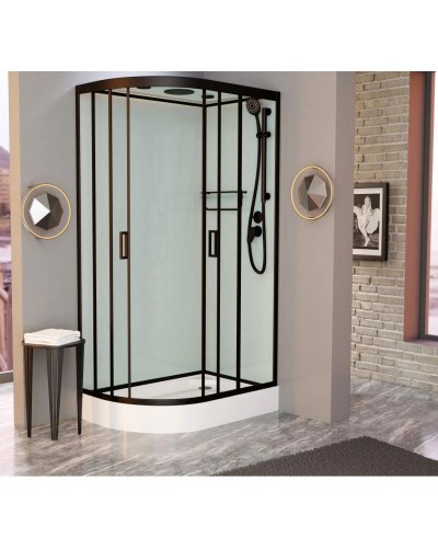 Душевая кабина 120x80x220 см Frank F412R Black 214215 прозрачное