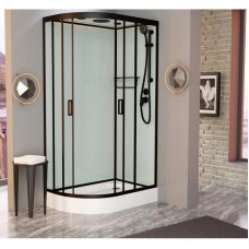 Душевая кабина 120x80x220 см Frank F412R М Black 20061 текстурное стекло