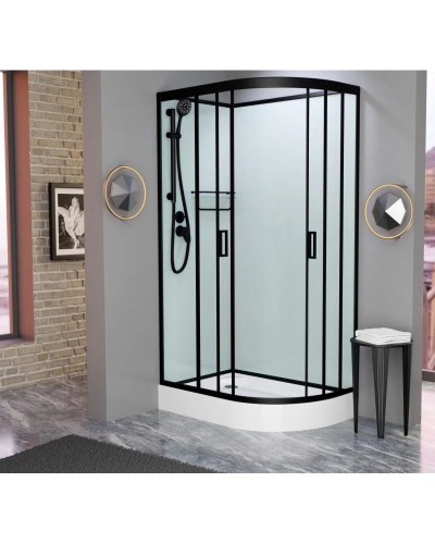 Душевая кабина 120x80x215 см Frank F412L Black 214014 прозрачное