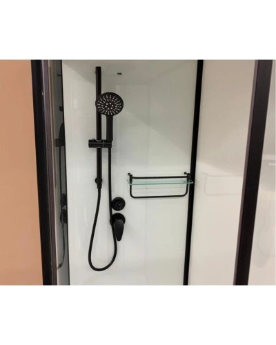 Душевая кабина 120x80x215 см Frank F412L Black 214014 прозрачное