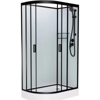Душевая кабина 100x80x215 см Frank F418R Black 914014 прозрачное
