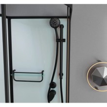 Душевая кабина 100x80x215 см Frank F418R Black 914014 прозрачное