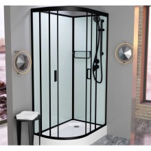 Душевая кабина 110x80x215 см Frank F411R Black 114005 прозрачное