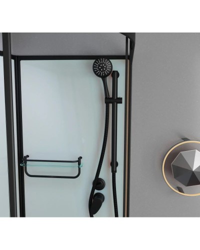 Душевая кабина 110x80x215 см Frank F411R Black 114005 прозрачное