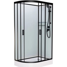 Душевая кабина 100x80x215 см Frank F418R М Black 20053 текстурное стекло