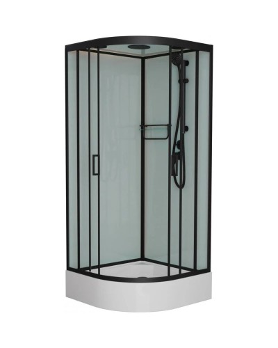 Душевая кабина 90x90x220 см Frank F409/1 Black 139009 прозрачное