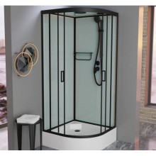 Душевая кабина 90x90x220 см Frank F409/1 Black 139009 прозрачное