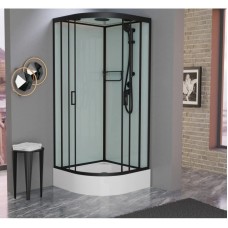 Душевая кабина 90x90x220 см Frank F409/1 Black 139009 прозрачное