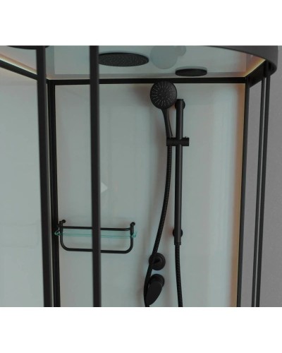 Душевая кабина 90x90x220 см Frank F409/1 Black 139009 прозрачное