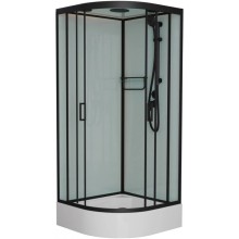 Душевая кабина 100x100x220 см Frank F400/1 Black 141009 прозрачное