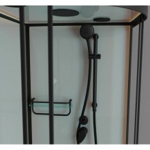 Душевая кабина 100x100x220 см Frank F400/1 Black 141009 прозрачное