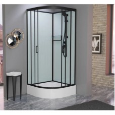 Душевая кабина 90x90x215 см Frank F409/1 Black 140009 прозрачное