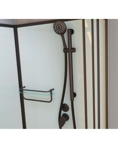 Душевая кабина 90x90x215 см Frank F409/1 Black 140009 прозрачное