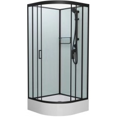 Душевая кабина 100x100x215 см Frank F400/1 М  Black 20065 текстурное стекло