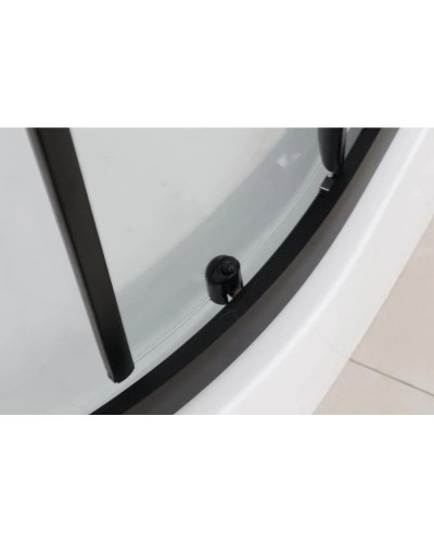 Душевая кабина 100x100x215 см Frank F400/1 М  Black 20065 текстурное стекло