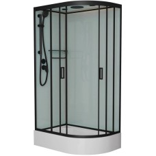 Душевая кабина 120x80x220 см Frank F412/1L Black 143009 прозрачное