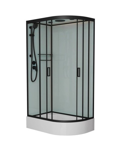 Душевая кабина 120x80x220 см Frank F412/1L Black 143009 прозрачное