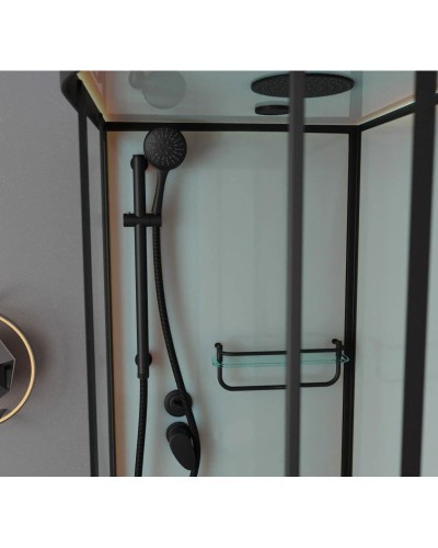 Душевая кабина 120x80x220 см Frank F412/1L Black 143009 прозрачное