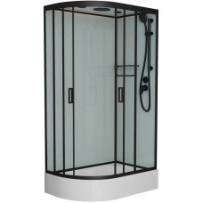 Душевая кабина 120x80x220 см Frank F412/1R Black 145009 прозрачное