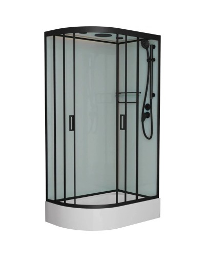 Душевая кабина 120x80x220 см Frank F412/1R Black 145009 прозрачное