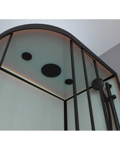 Душевая кабина 120x80x220 см Frank F412/1R Black 145009 прозрачное