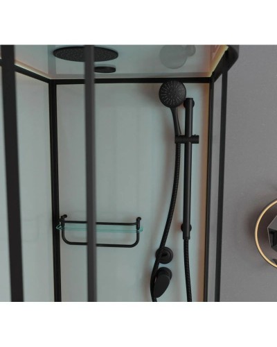 Душевая кабина 120x80x220 см Frank F412/1R Black 145009 прозрачное