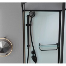 Душевая кабина 120x80x215 см Frank F412/1L Black 144009 прозрачное