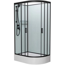 Душевая кабина 120x80x215 см Frank F412/1L М Black 20067 текстурное стекло