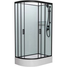 Душевая кабина 120x80x215 см Frank F412/1R Black 146009 прозрачное