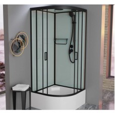 Душевая кабина 90x90x220 см Frank F409/2 Black 147009 прозрачное