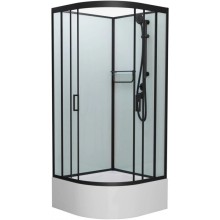 Душевая кабина 90x90x215 см Frank F409/2 Black 148009 прозрачное