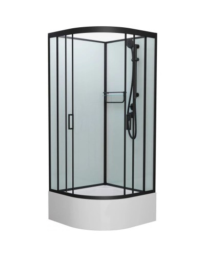 Душевая кабина 90x90x215 см Frank F409/2 Black 148009 прозрачное