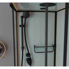 Душевая кабина 120x80x220 см Frank F412/2L М Black 20074 текстурное стекло