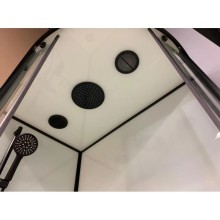 Душевая кабина 120x80x220 см Frank F412/2L М Black 20074 текстурное стекло