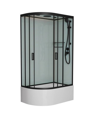 Душевая кабина 120x80x220 см Frank F412/2R Black 153009 прозрачное