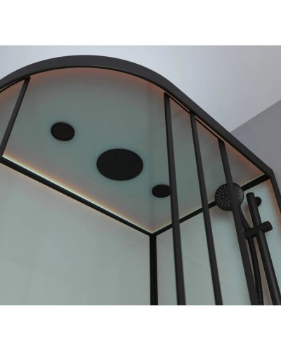 Душевая кабина 120x80x220 см Frank F412/2R Black 153009 прозрачное