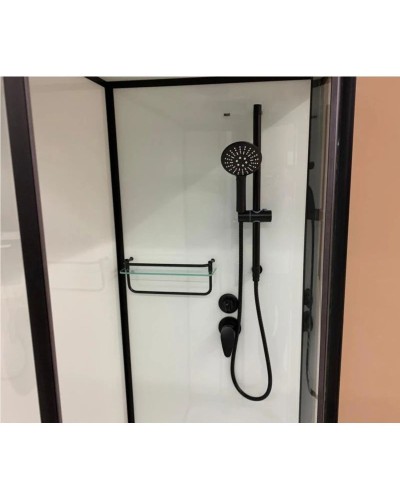 Душевая кабина 120x80x220 см Frank F412/2R Black 153009 прозрачное