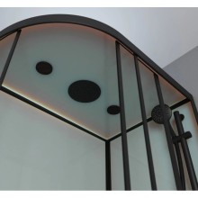 Душевая кабина 120x80x220 см Frank F412/2R М Black 20076 текстурное стекло