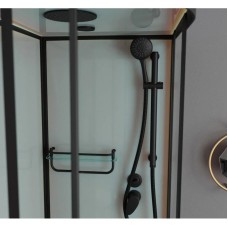 Душевая кабина 120x80x220 см Frank F412/2R М Black 20076 текстурное стекло