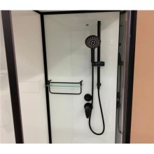 Душевая кабина 120x80x220 см Frank F412/2R М Black 20076 текстурное стекло