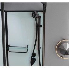 Душевая кабина 120x80x215 см Frank F412/2R Black 154009 прозрачное